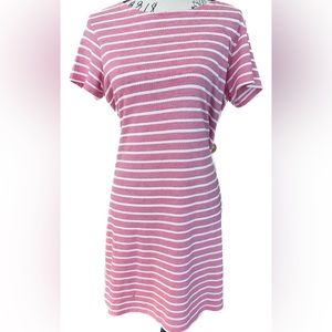 Pink Striped Sail to Sable T Shirt Knit Dress size Medium